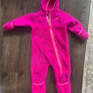 The North Face Fuchsia Kids One Piece Footie
